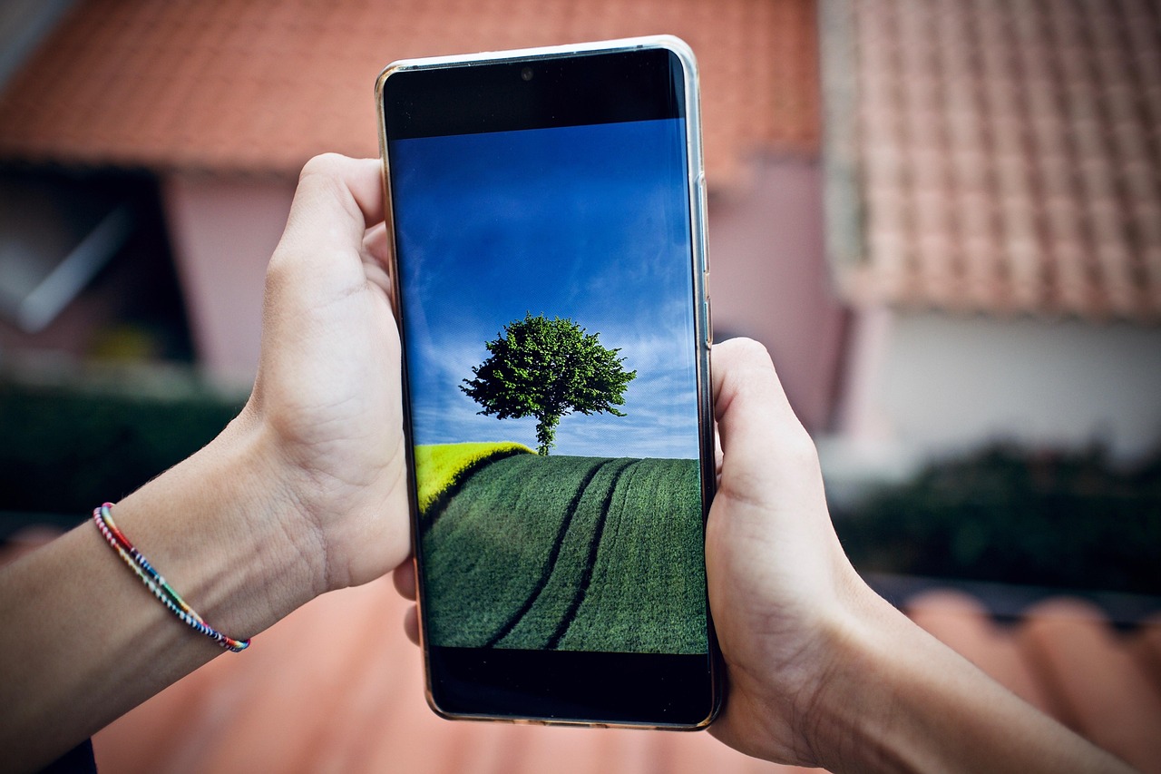 modern smartphone used for mobile casino games