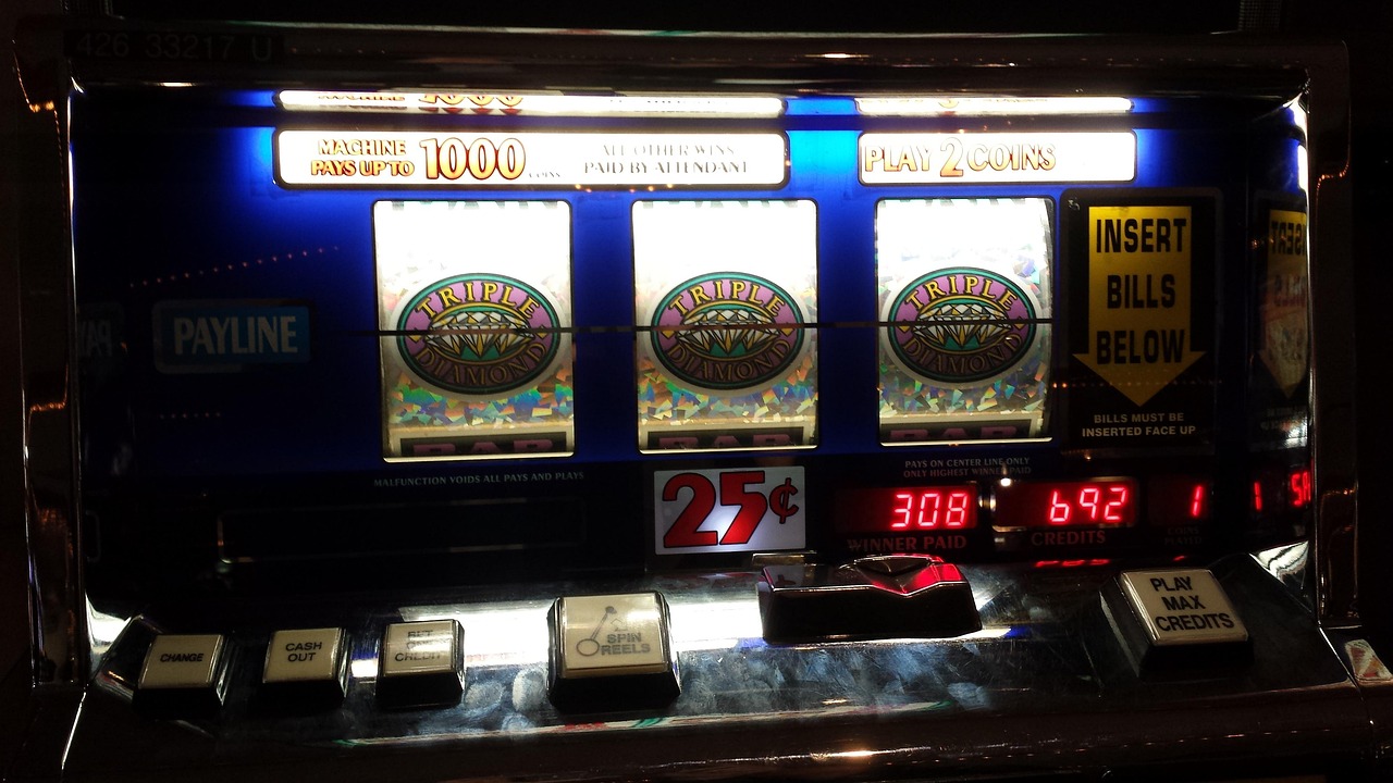 jackpot slot machine glowing